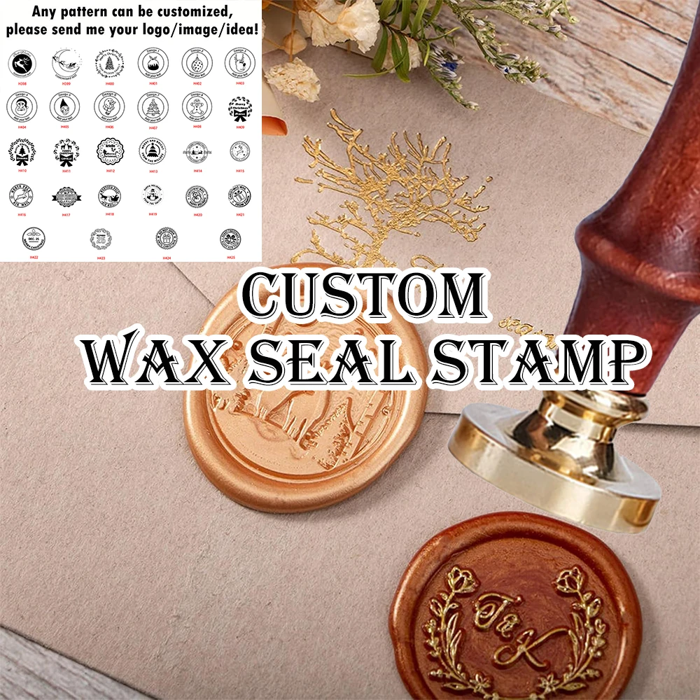 عيد الميلاد شعار شخصية ختم من الشمع ختم مخصص التمنيات ختم DIY بها بنفسك دعوة حفلة مغلف هدية حزمة ديكور ورقة الحرف #1
