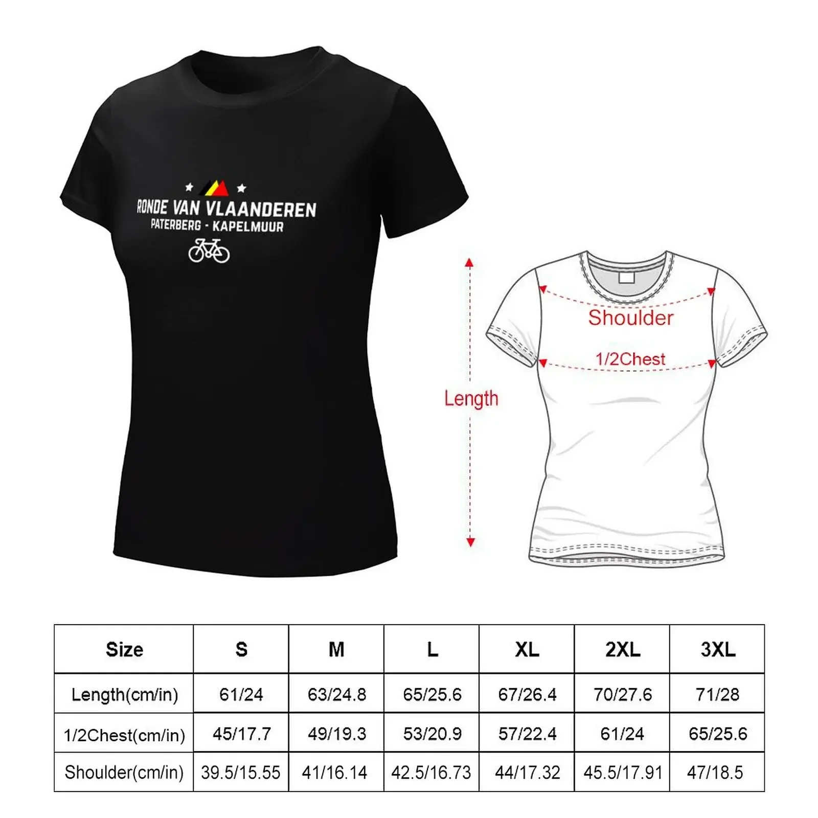 Tour de Flandres T-Shirt summer clothes Short sleeve tee oversized black t-shirts for Women