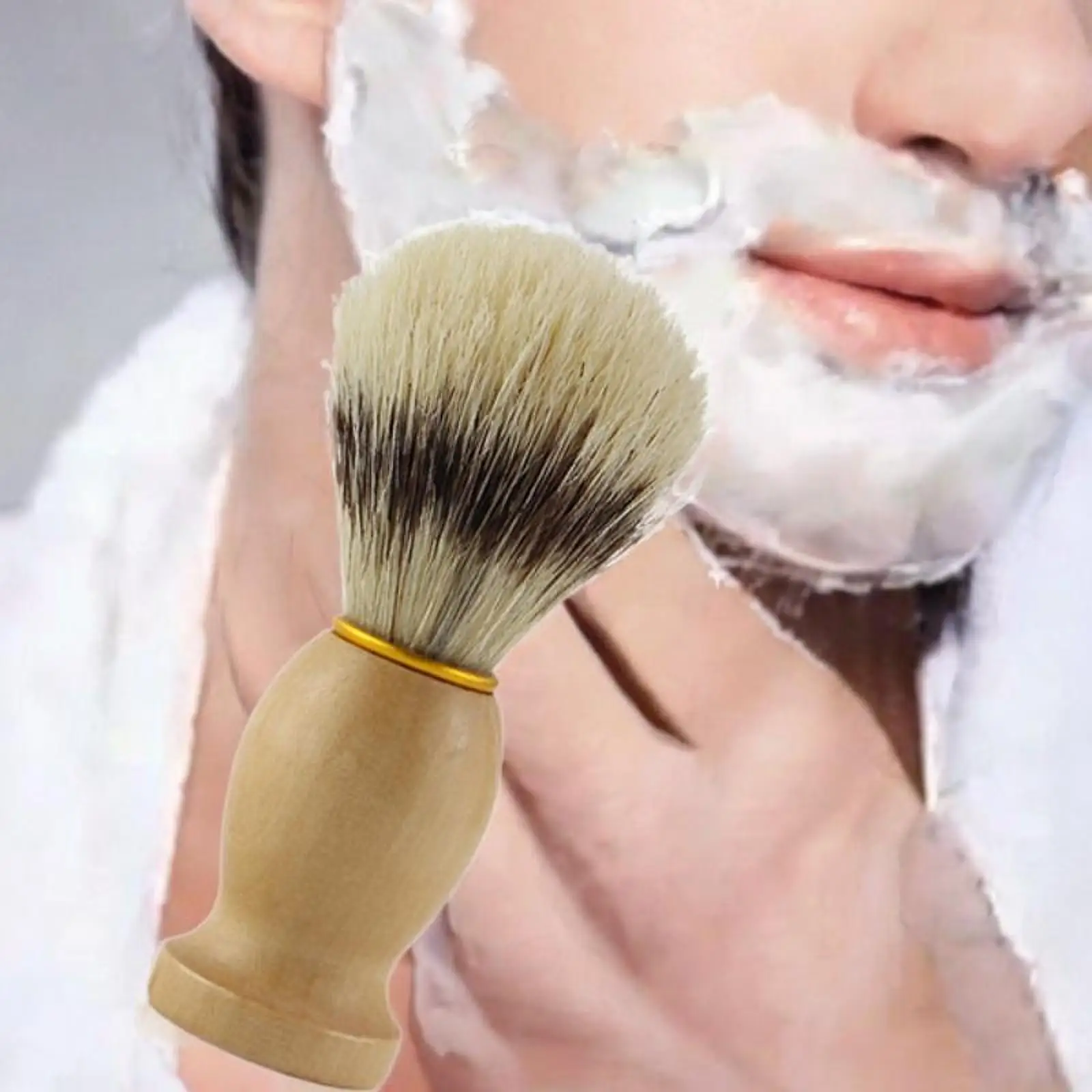 Men Shaving Brush Professional Shaving Cream Brush Christmas Gifts Travel Face