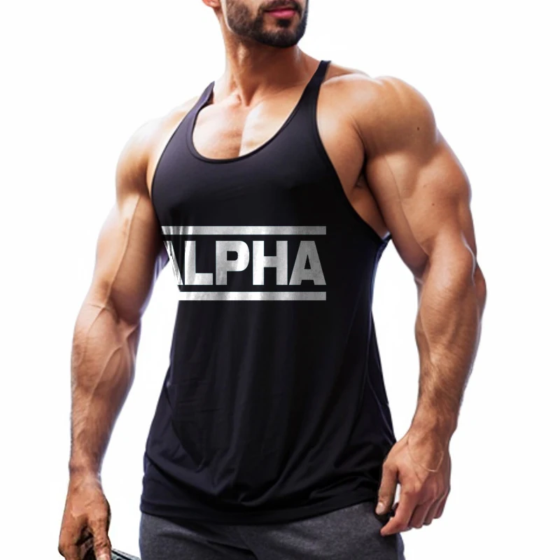 ​2023 European And American Bodybuilding Men\'s Tank Tops Gym Clothing Fitness Sports Vest Training Cotton Sleeveless shirt