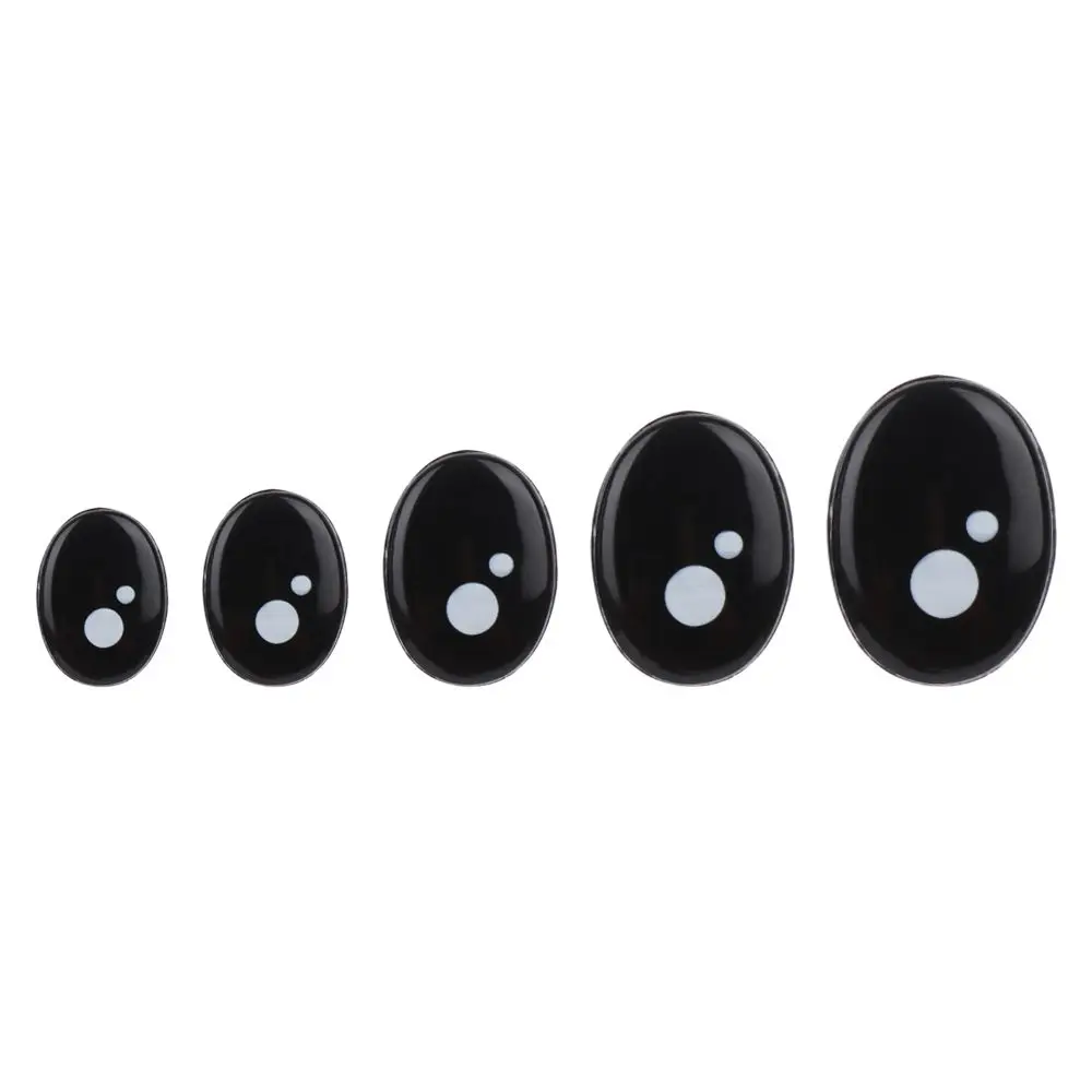 20pcs 7-12mm Black Plastic Oval Safety Eyes For White Bear Doll Animal Puppet Crafts Children DIY Toys Plush Doll Accessories