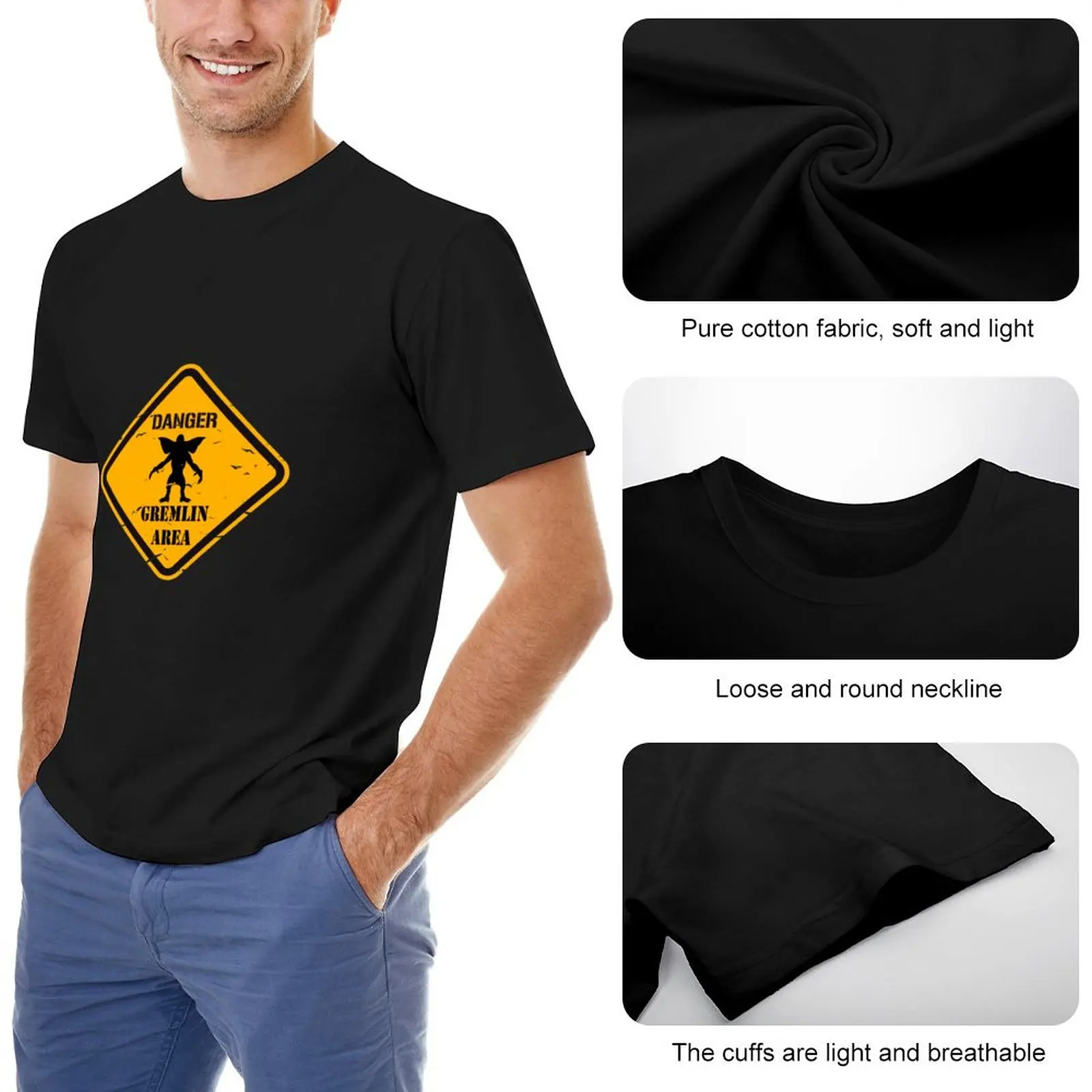 Danger Gremlin area T-Shirt Blouse custom t shirts design your own sweat shirt Short sleeve mens graphic t-shirts anime