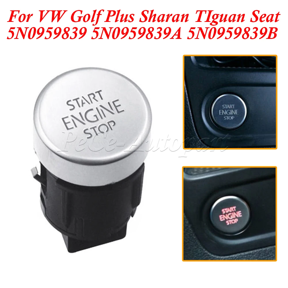 Pulsante interruttore arresto avviamento motore automatico 5N 0959839   5N 0959839 Un 5N 0959839 B Per VW Golf Plus Sharan TIguan Sedile Alhambra 2008-2021