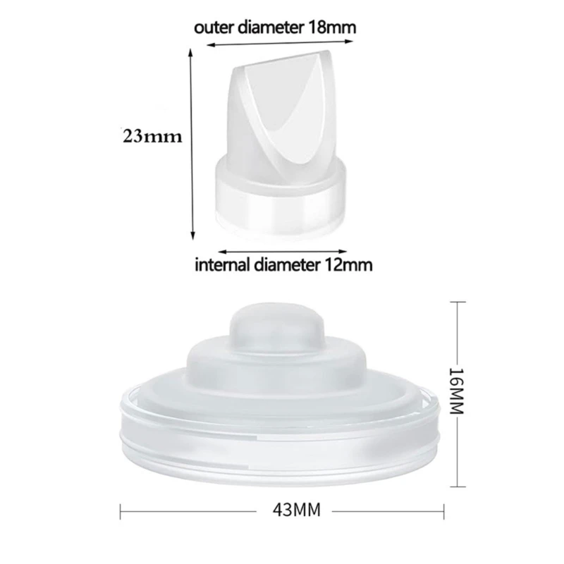 2024 New 2pcs/set Silicone Flange Inserts Silicone Flange Inserts Silicone Valves with Diaphragm set Essential for Breast