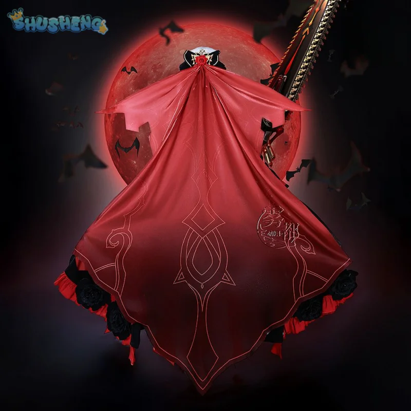 

Game Honkai Impact 3 Theresa Apocalypse Cosplay Under the Moon Oath Costume Halloween Carnival Gothic Dress Sweet Lolita Uniform