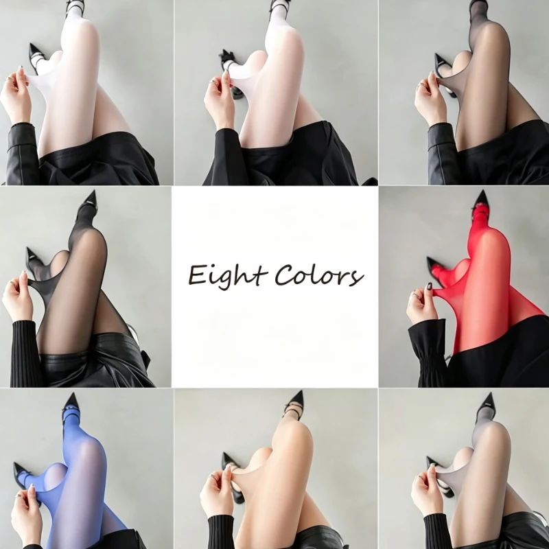 Y2k Multicolor High Stretchy Pantyhose Sexy Ultrathin Translucent Breathable One Size Stockings Sexy Candy Colored Pantyhose