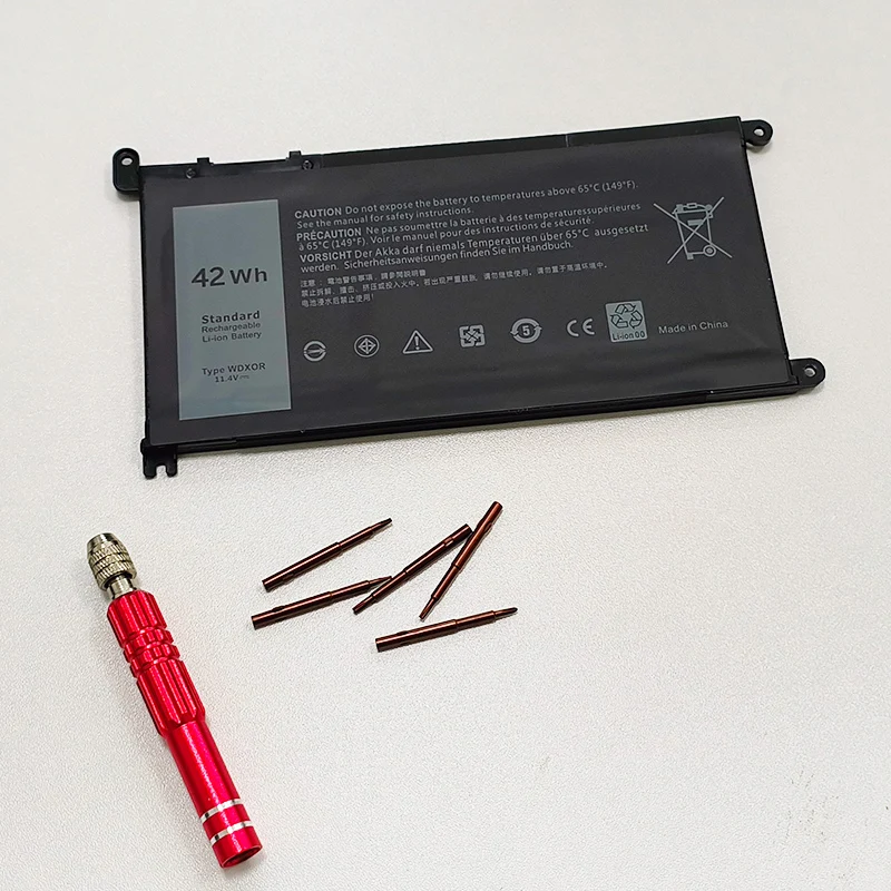 Imagem -04 - Wdx0r 42wh para Dell Dell Latitude 3180 3189 3390 Vostro 14 5468 15 5568 Inspiron 13 5379 17 5767 5770 Bateria do Portátil