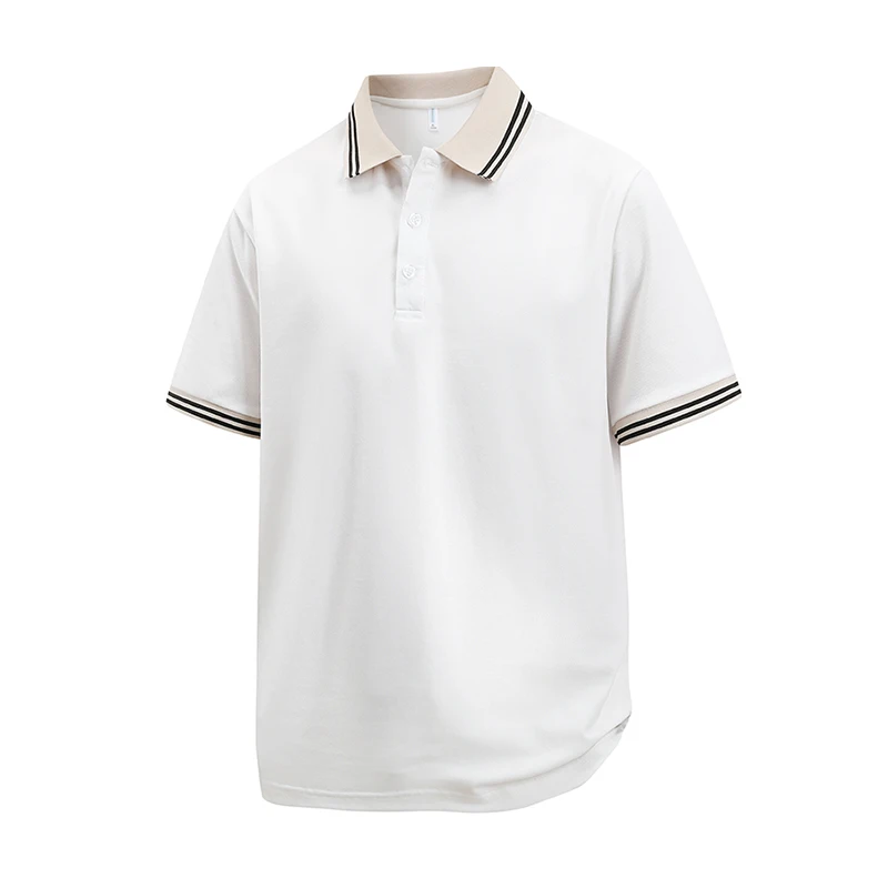 Men Commercial Affairs Casual Polo Shirt Summer  New Comfort Casual T Shirt Simplicity Breathable Solid Flip Collar Tops Men