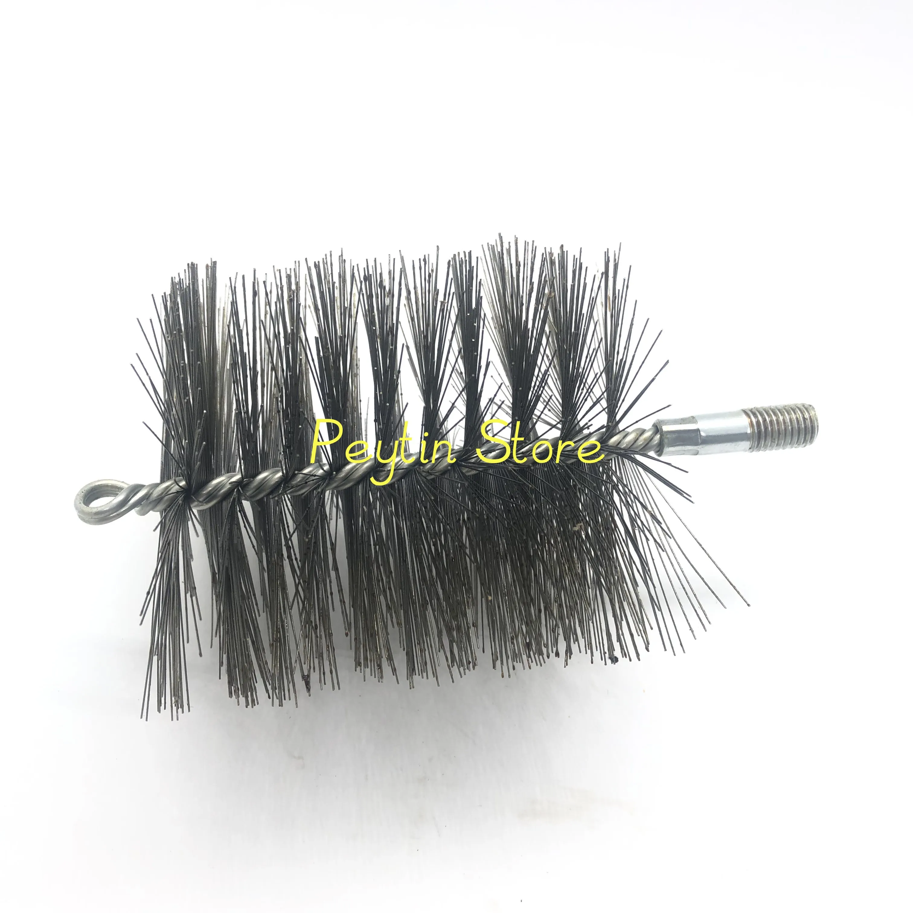 1Pc 18/20/25/30/35/40/45/50/55/60/65/70/80/100mm Diameter Stainless Steel Round Wire Tube Pipe Cleaning Brush 12mm Thread