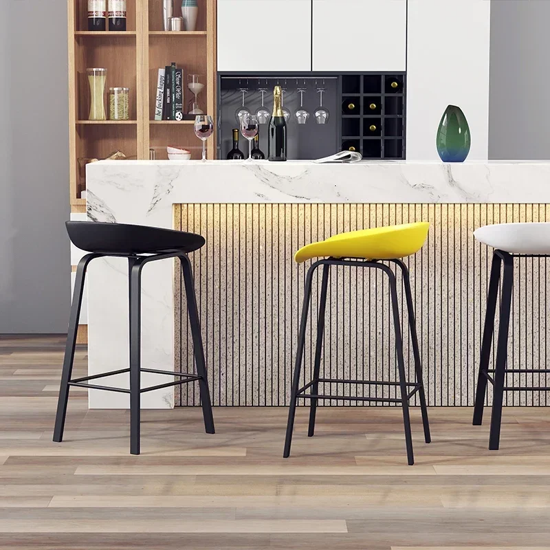 Chaise de Bar Minimaliste, Tabouret Haut de Cuisine, Design de Comptoir, Mobilier de Luxe