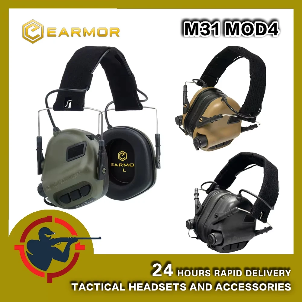 Military Shooting Noise Reduction Headphones EARMOR M31 MOD4 Tactical Shooting/Industrial/Aviation Hearing Protection Earmuffs