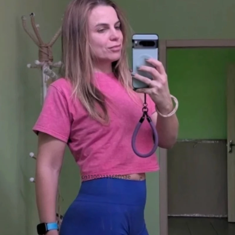 New Street Dance Clothing for Women with Exposed Navel, Loose Sports Short Sleeved T-shirt, Street Casual Hip-hop Clothing