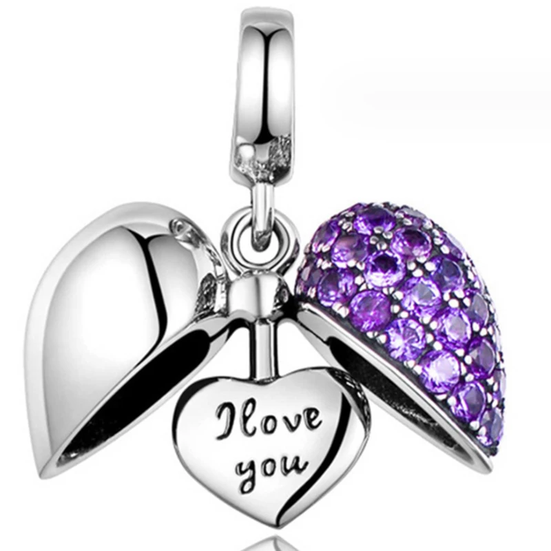 10 pcs/Lot Heart-shaped and love-themed DIY handmade jewelry accessories for bracelets, necklaces, and clothing accessories