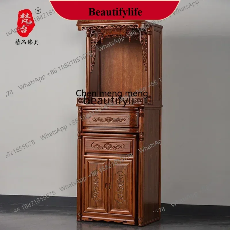 

D178 Guan Gong serving table incense table Chinese-style Buddhist niche with cabinet, vertical cabinet living room, serving tab