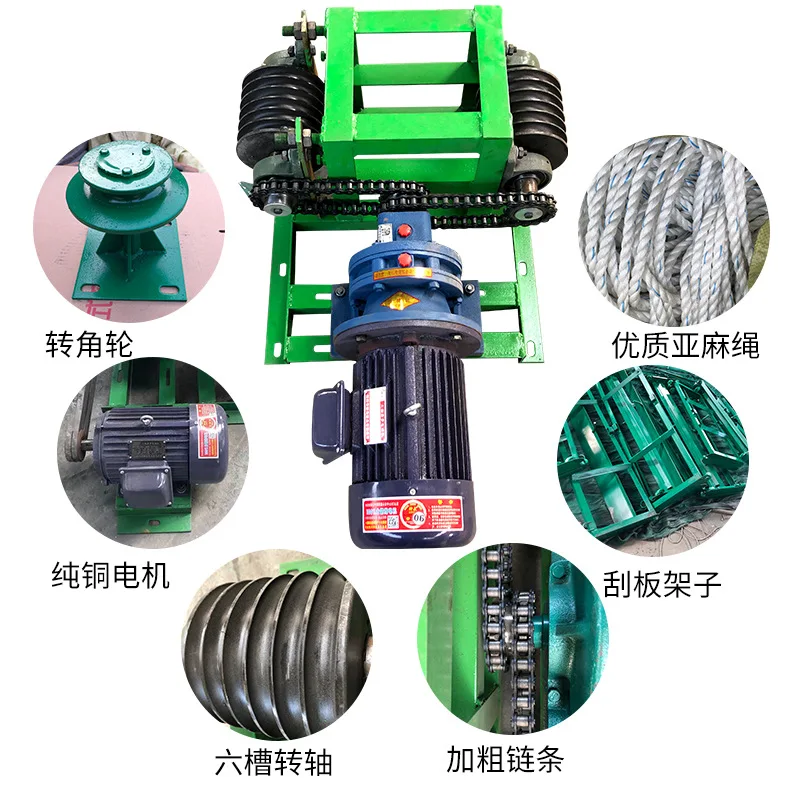 Electric Livestock Manure Scraper, Durable 304 Stainless Steel Floor Cleaner for Chicken, Sheep & Pig Housing Systems