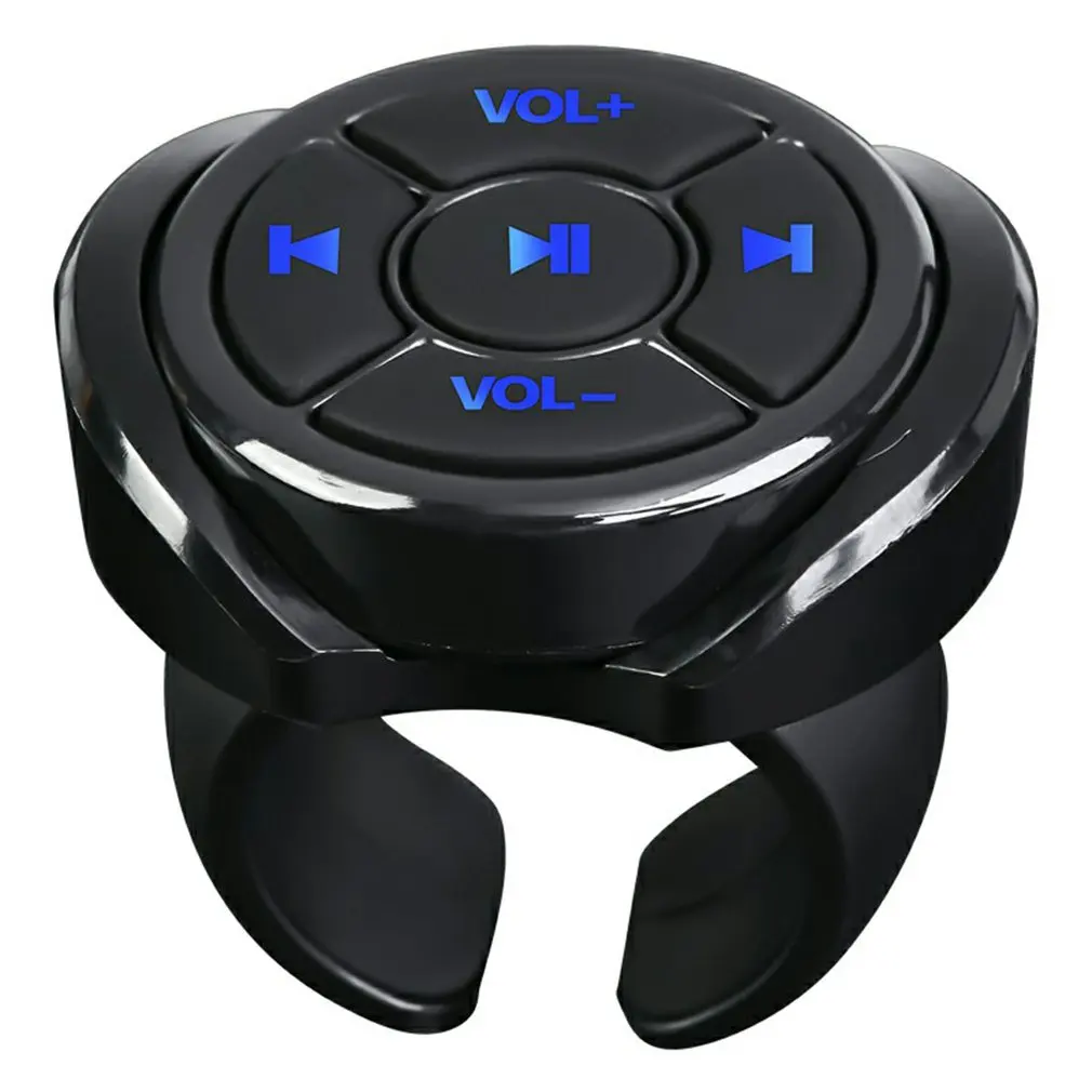 Kabellose Bluetooth-Fernbedienung Medientaste Multimedia-Lenkrad-Musikplayer für Android iOS Smartphone Auto-Kit – Detail 2