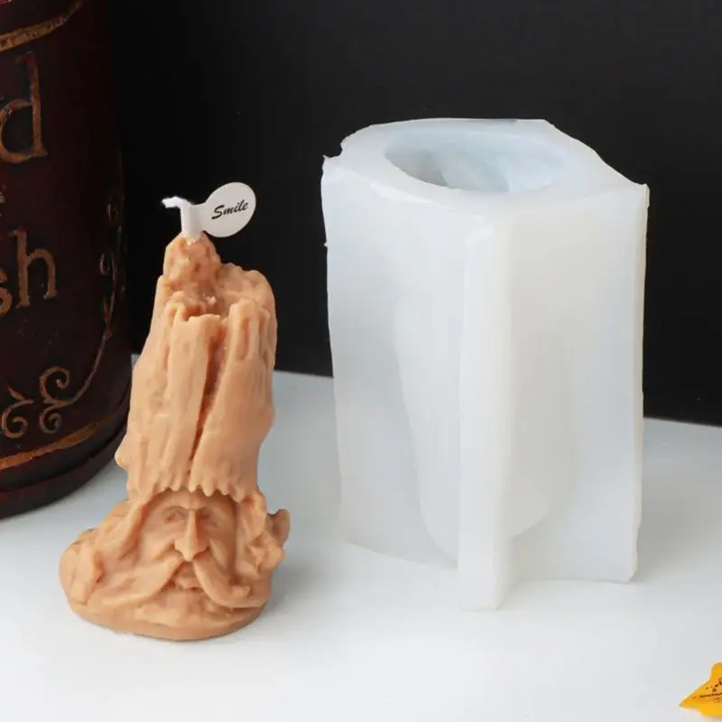 

N2UE Halloween Skull Resin Mold Non-stick Scented Silicone Mold Easy Clean