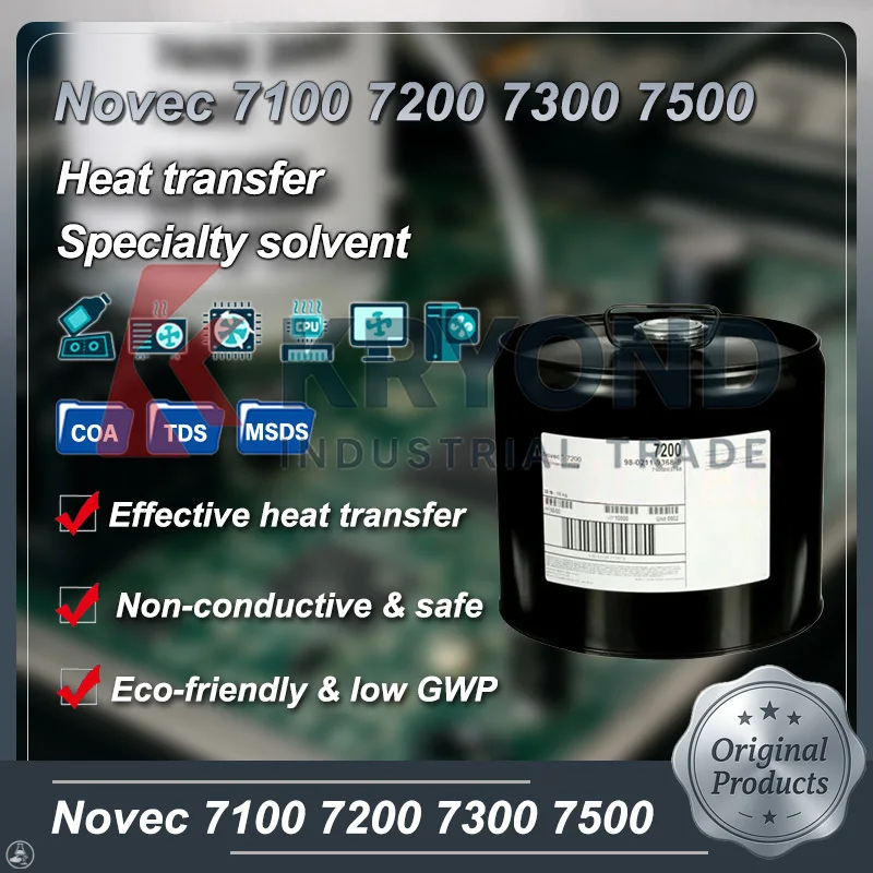 Novec 7100 7300 7500 Cooling Electronic Fluoride Original Product for Precision Equipment Thermal Management and Cleaning