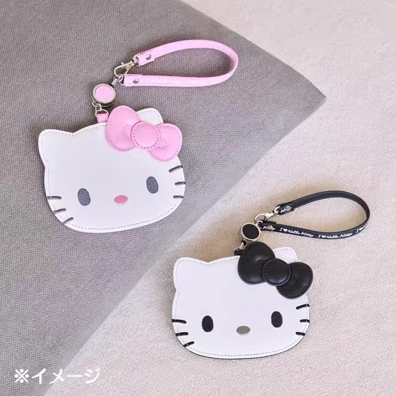 

Милая сумка для карт Hello Kitty, расширяемый розовый чехол для хранения карт с мультяшным дизайном, подарок-игрушка Sanrio для девочек