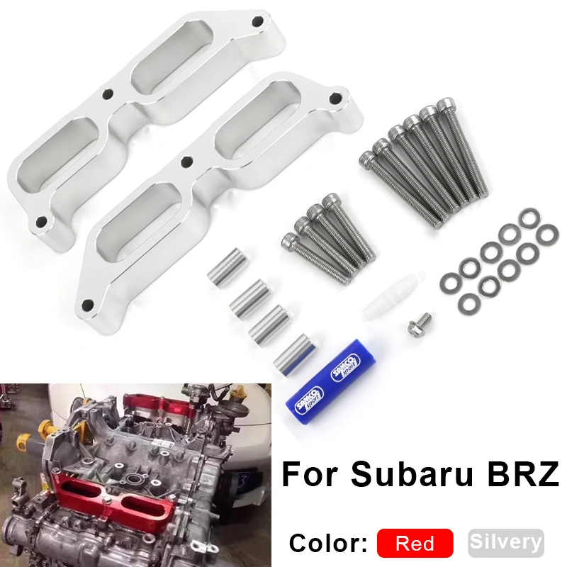 

Aluminum Power Block Intake Manifold Spacers For Subaru BRZ Intake Manifold Gasket Steel Billet Increase-Height Plate
