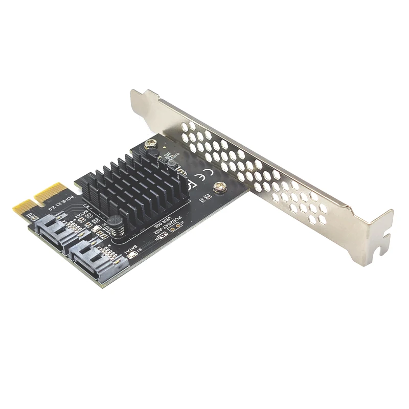 

Новый адаптер Chi a Mining SATA PCI E, 2-портовый адаптер расширения SATA 3,0 на PCIe X1, SATA 3 PCI-e PCI Express конвертер ASM1061