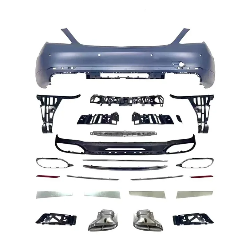 ترقية تعديل KitBody Kit لبنز مرسيدس S-class Encircling W222 تعديل الشريط الأمامي الأوسط صافي تطويق الظهر #3