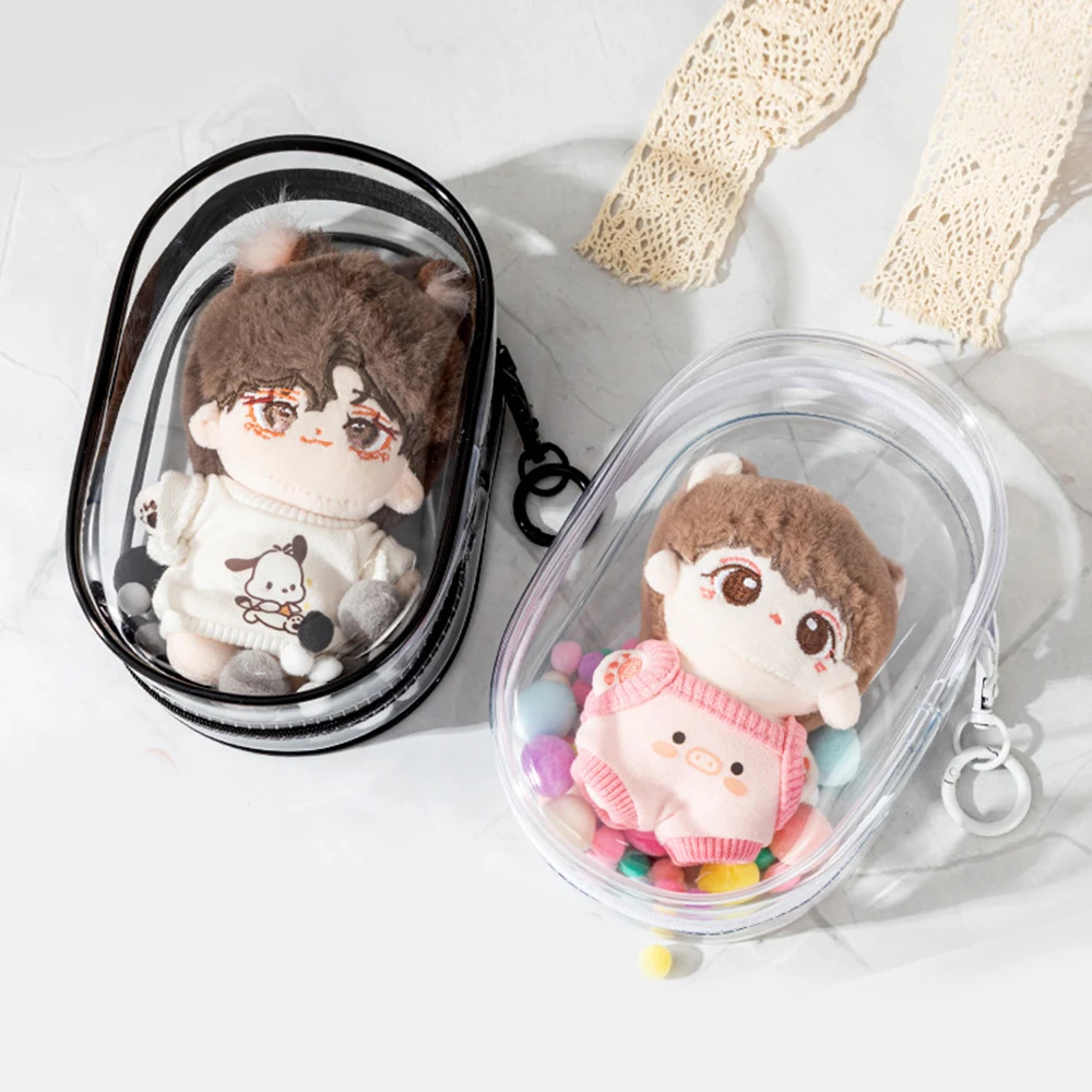 Transparent Outdoor Bag With Keychain Mystery Doll Display Storage Bags Dust-Proof Organizer Pouches Classic Doll Storage Bags