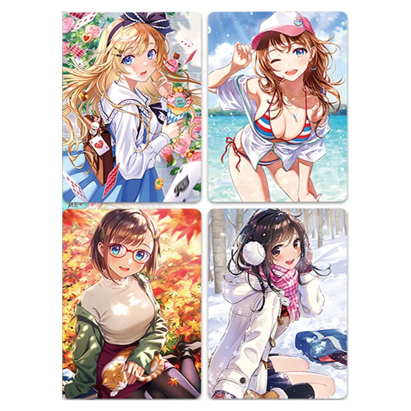 

Goddess Story Japanese Anime Homemade DIY Four Seasons Girl Collectible card toy Christmas birthday gift