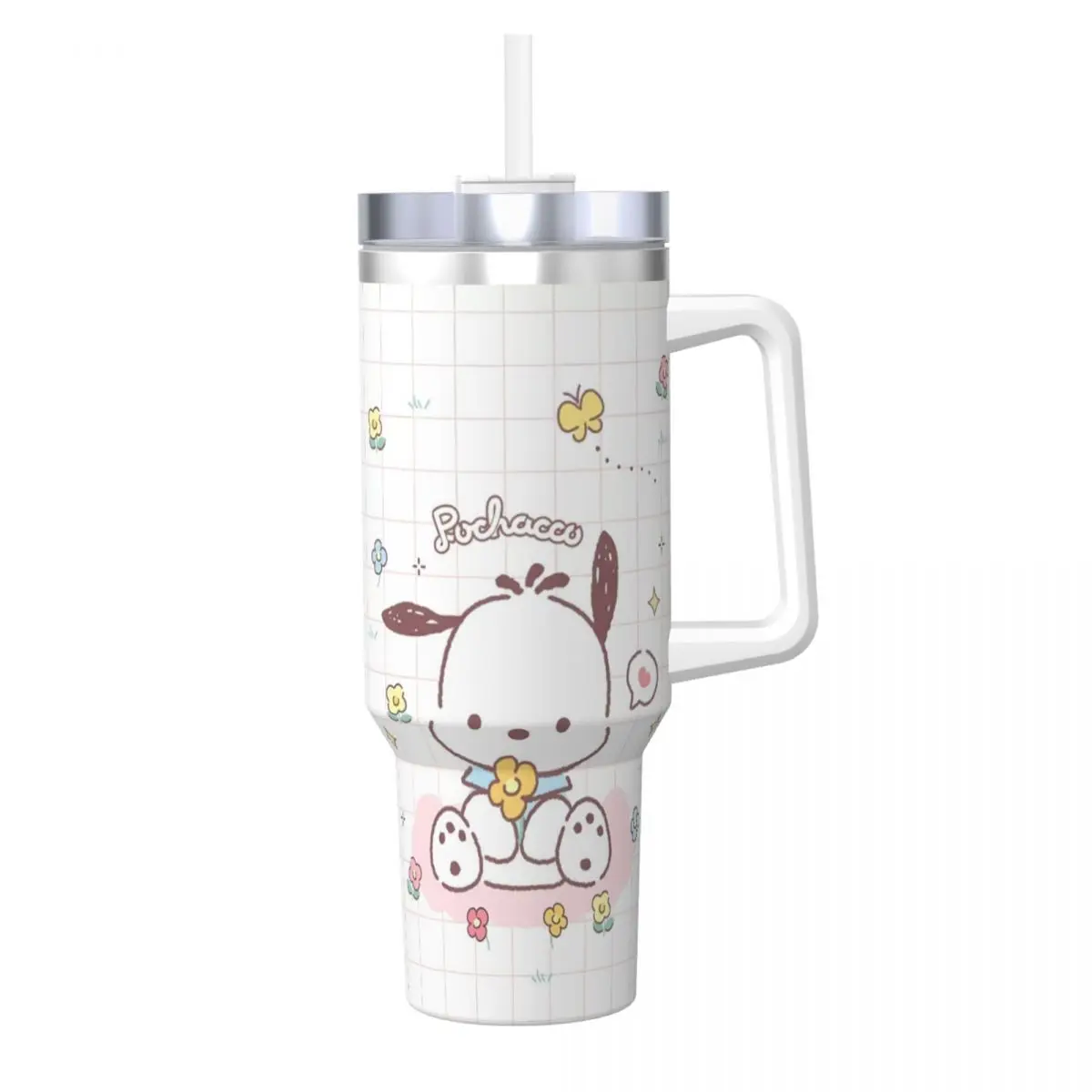 Stainless Steel Tumbler Pochacco Sanrio Thermal Cups Portable Hot Drinks Car Mugs Travelist Printed Water Bottle