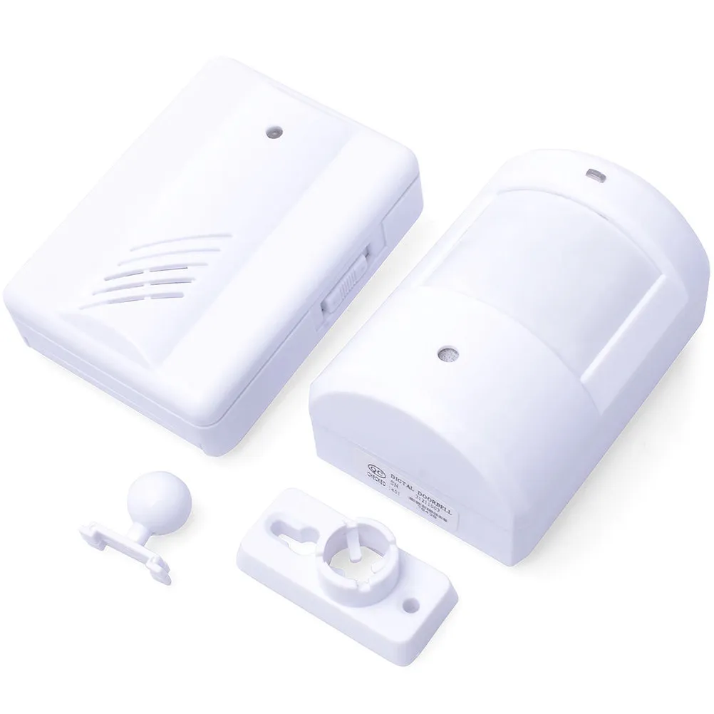 Wireless Infrared Doorbell with Motion Sensor, 1 Probe + 1 Host Entry Chime for Home Security & Welcome