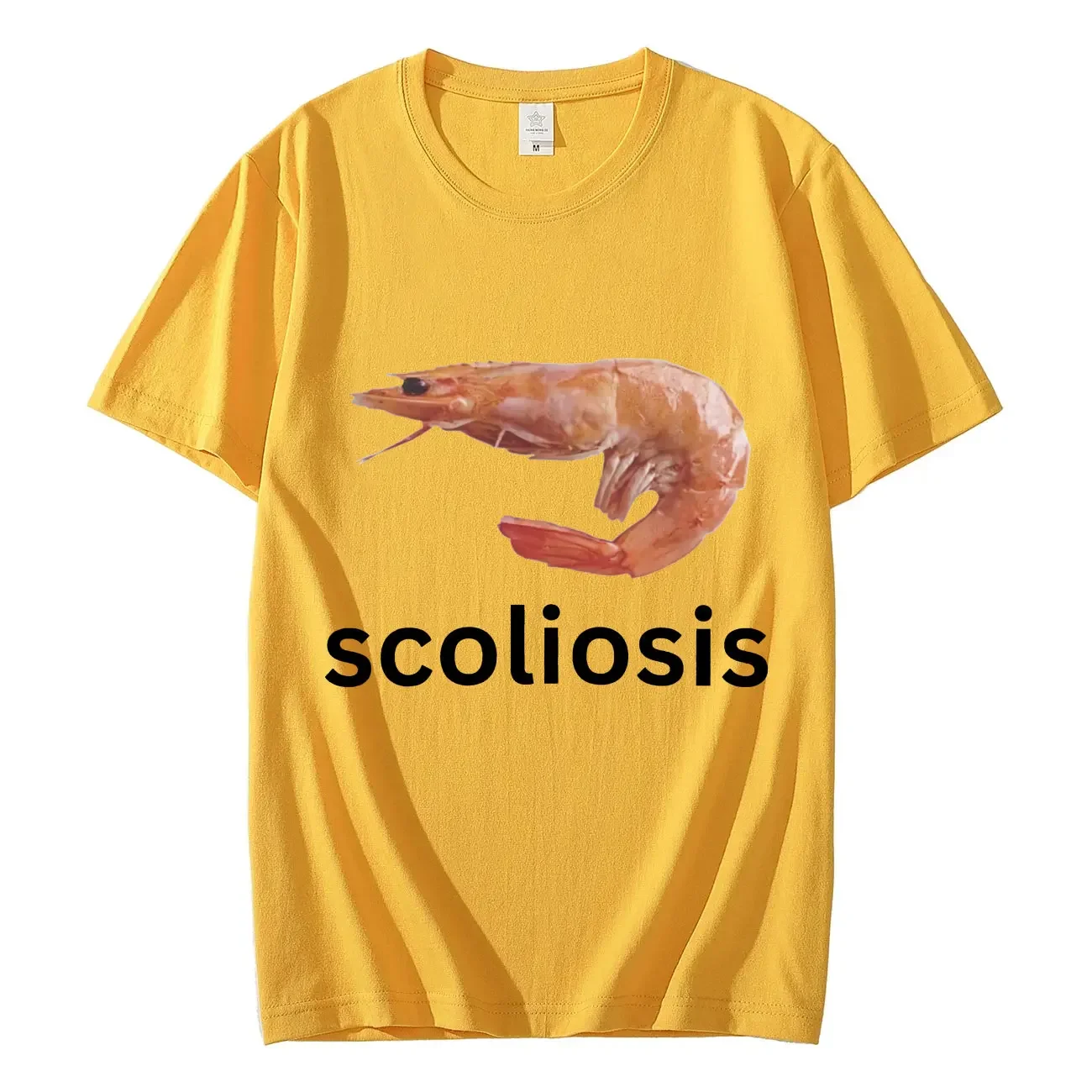 Scoliosis Shrimp Lustiges Meme Grafik-T-Shirt für Männer und Frauen, seltsames virales Internet-Meme, lockere Y2K-Streetwear, Humor, kurzärmelige Oberteile – Detail 9