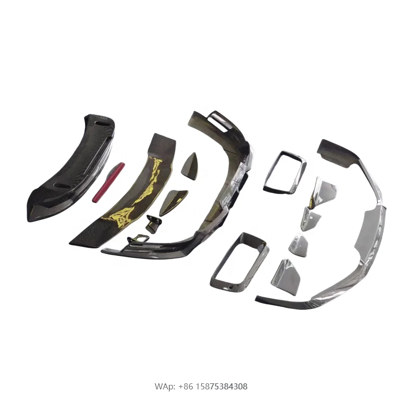 Dry Carbon Fiber B Style Front Lip Front Vent Side Skirt Rear Diffuser Rear Spoiler for 911 992 Carrera Body Kit