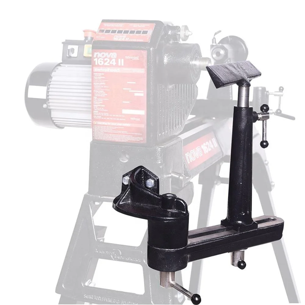 1624 II woodworking lathe with Nova G3 chuck and outrigger attachment