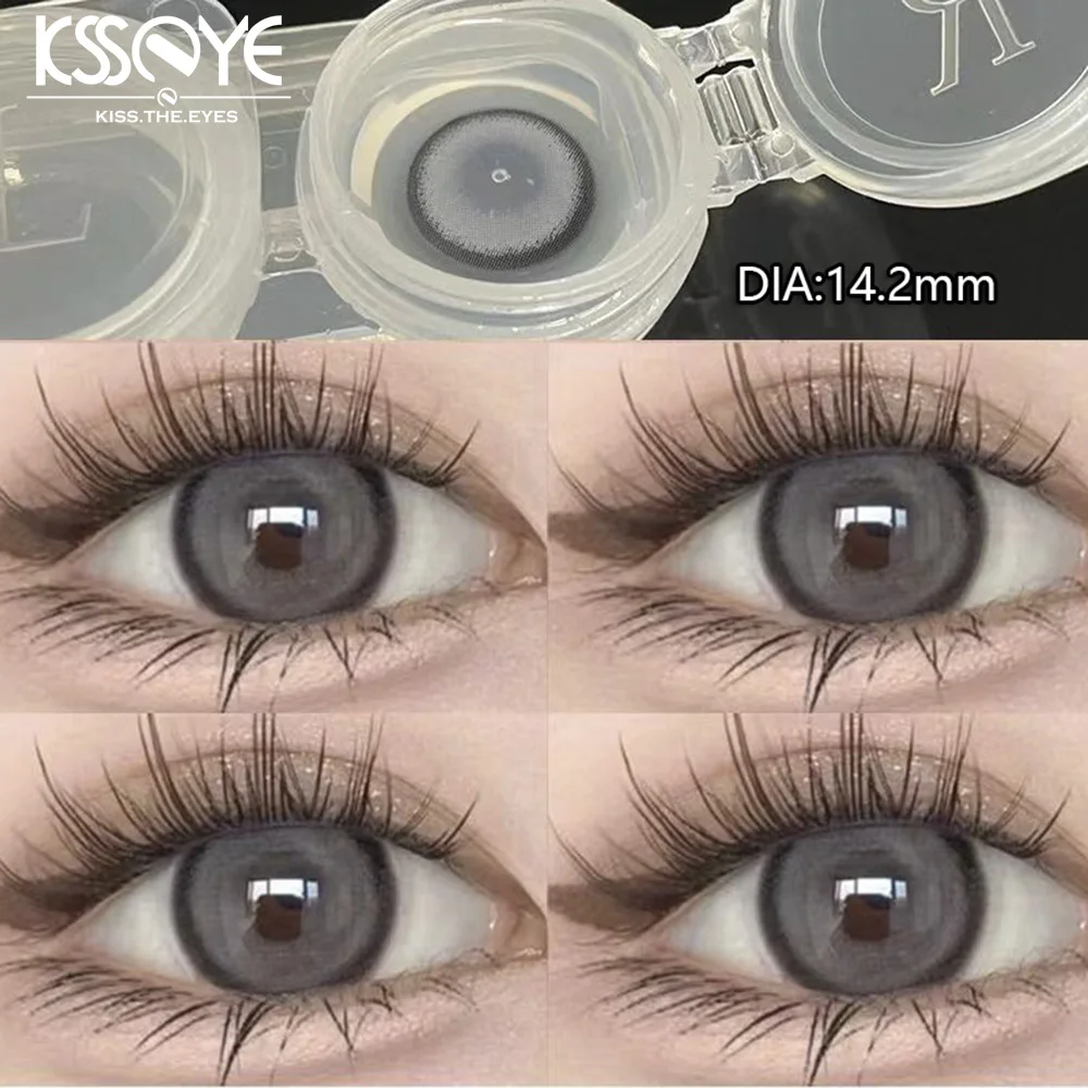 KSSEYE 1 Pair Natural Contact Lenses for Eyes Myopia Prescription Fashion Eyes Color Lenses Makeup Beauty Yearly Fast Shipping