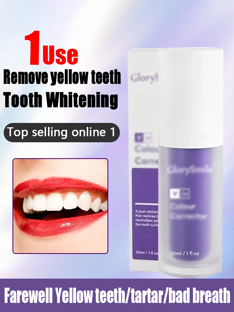 

Teeth Whitening Products Purple Toothpaste Tooth Brightening Essence Care Oral Stain Fresh Breath