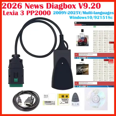 2026 Newest Diagbox V9.20 Lexia3 PP2000 PSA For Citroen/Peugeot Super Firmware 921815C Lexia 3 Diagnostic Tool