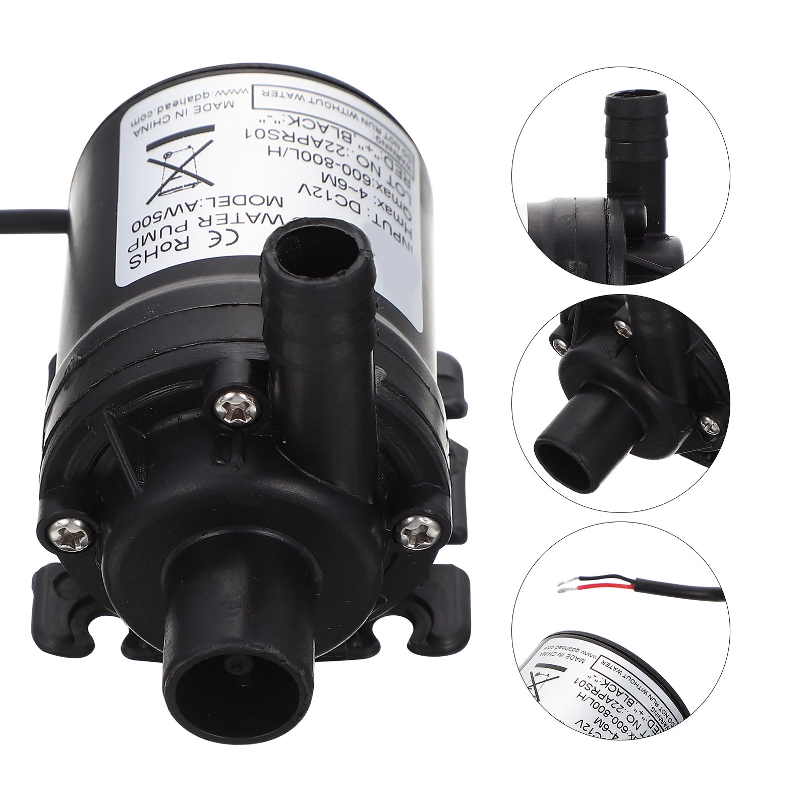 

Solar Booster Household Silent Water Circulation Pump Home Supply Durable Submersible Pump For 12V Dc