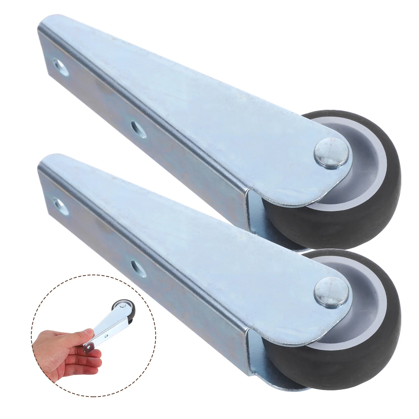 

2Pcs Sliding Door Bottom Support Wheels Side Mount Replacement Rollers for Wooden Doors Anti-Sag Heavy Duty Rubber Casters