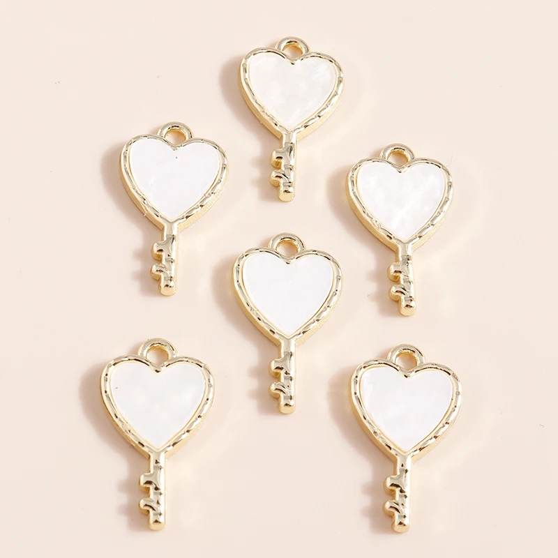 Mix 8 Stück Goldfarbe Herz Mond Sterne Bär Kristall Perlen Charms für DIY Schmuckherstellung Zubehör Anhänger Halskette Ohrringe – Detail 13