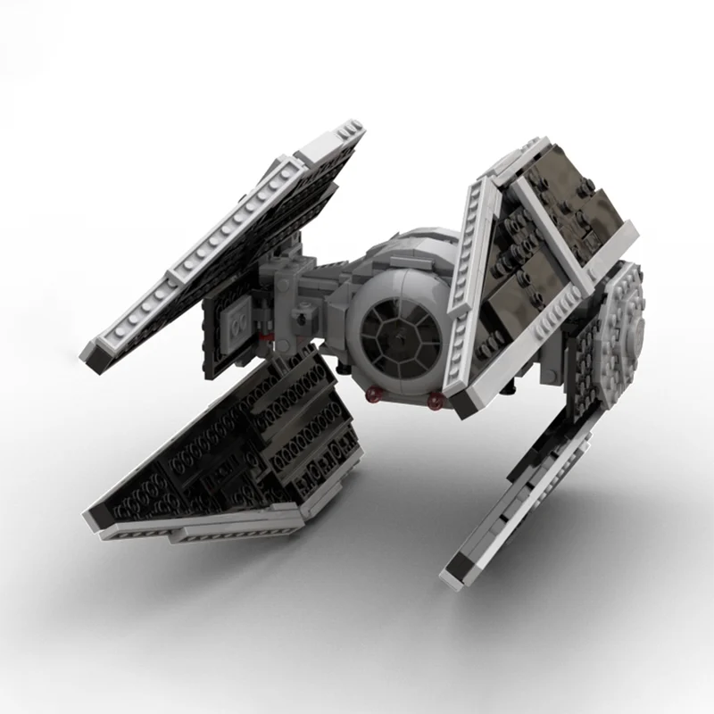 

489-piece Starry Sky MOC Fighter TIE Interceptor Model DIY Assembly Building Block Toy Children's Birthday Gift