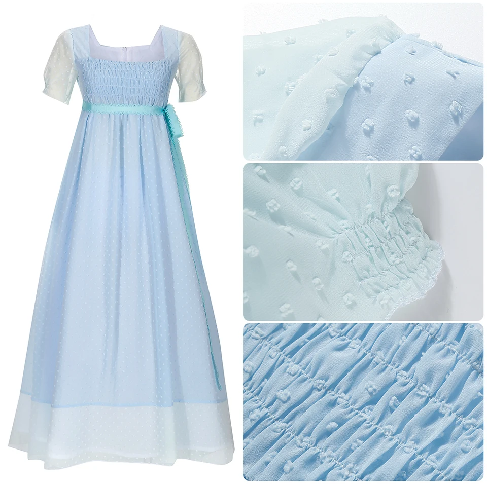 eliza hamilton blue dress 18th Century Girl's Eliza Schuyler Gown Eliza Hamilton Gown – Cosplayrr main image 0