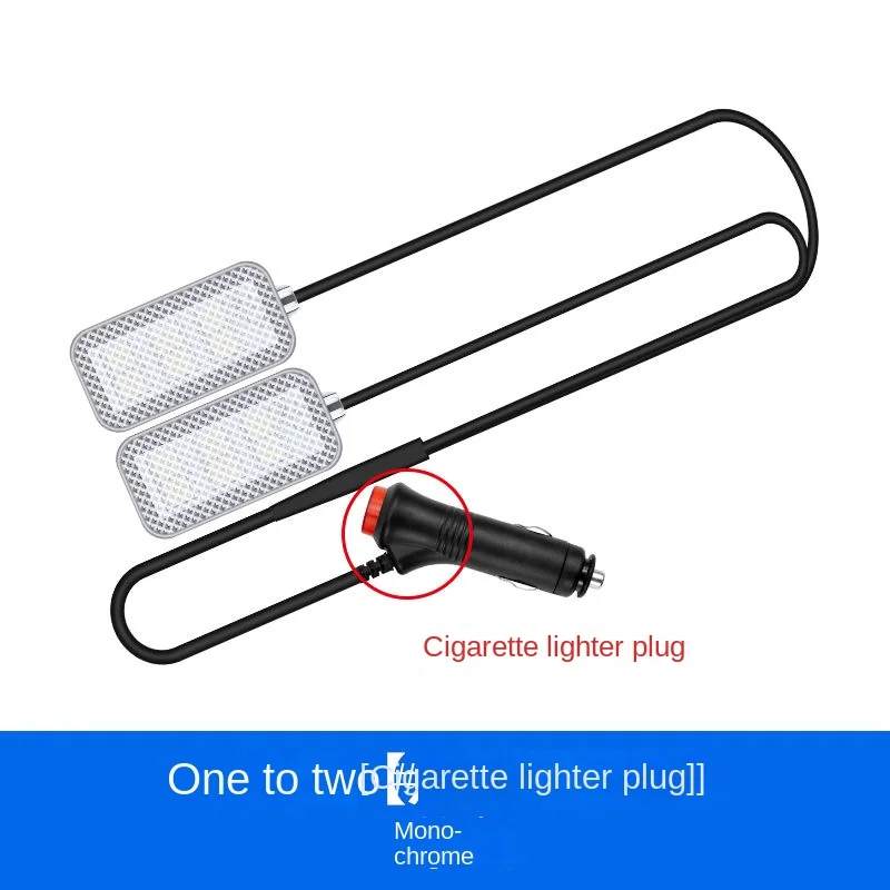 2 IN1 Car Atmosphere Led Foot Light USB Lighter environment decorative lights Auto Interior Ambient Lamps with LED Pink Light view 2