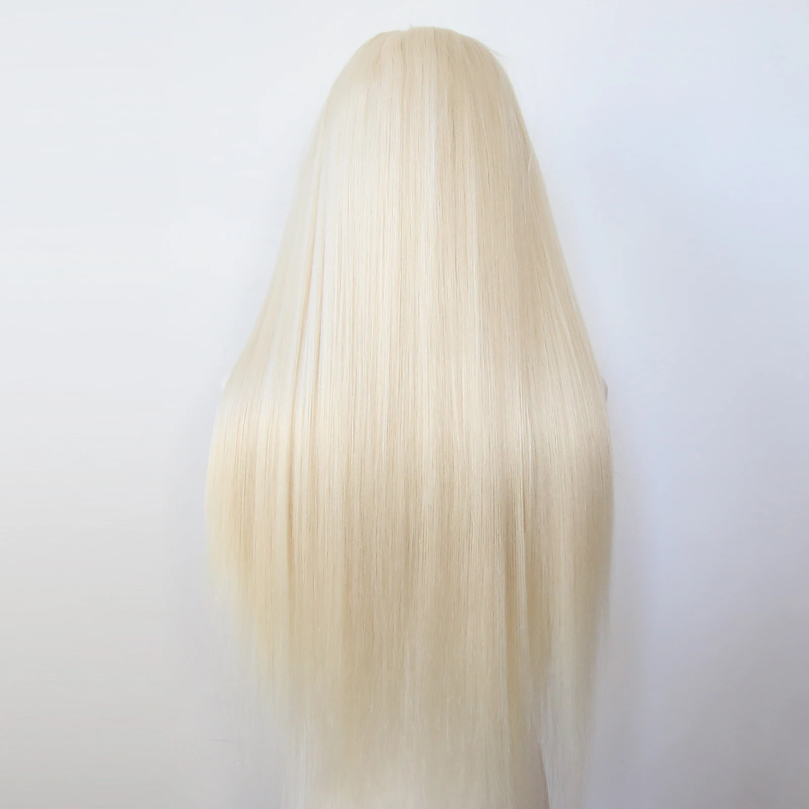 Blonde Yaki Straight Synthetic Lace Front Wig Long Kinky Straight Lace Front Synthetic Wig Pre Plucked Natural Hairline