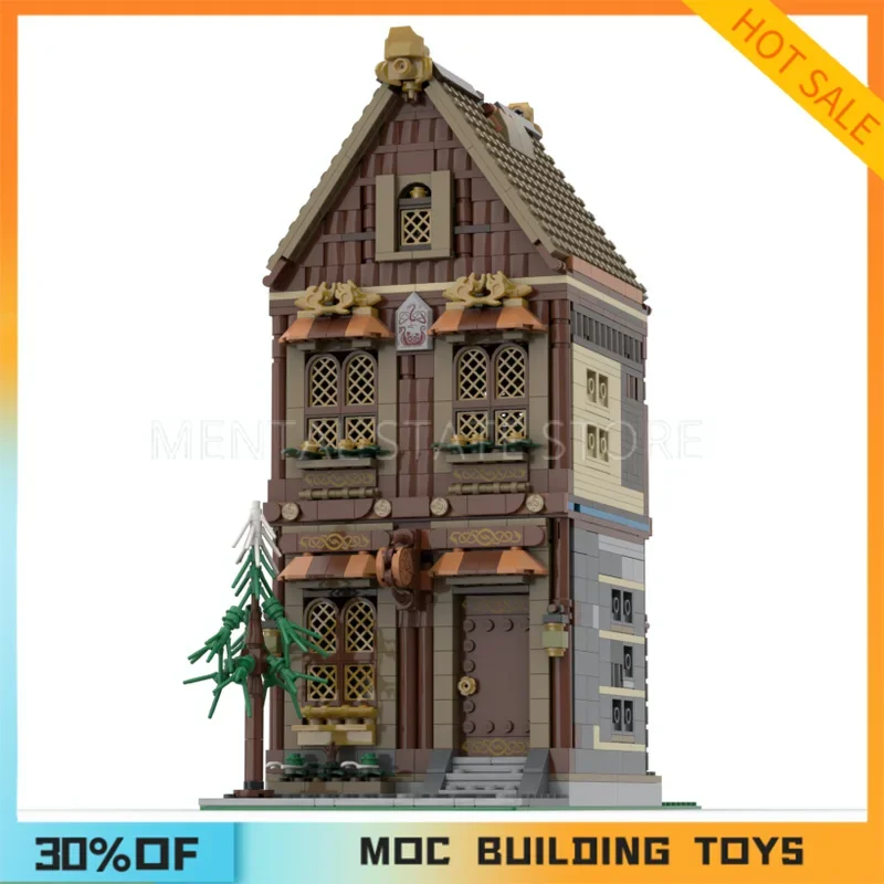 NEW 1943PCS Customized MOC  Viking Shop Building Blocks Technology Bricks DIY Creative Assembly Education Toys Holiday Gift