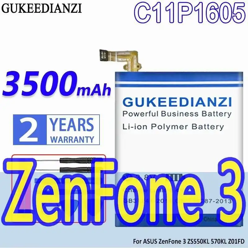 

C11P1605 Аккумулятор мобильного телефона для Asus Zenfone 3 ZS550KL 570KL Z01FD Высокая емкость 3500 мАч