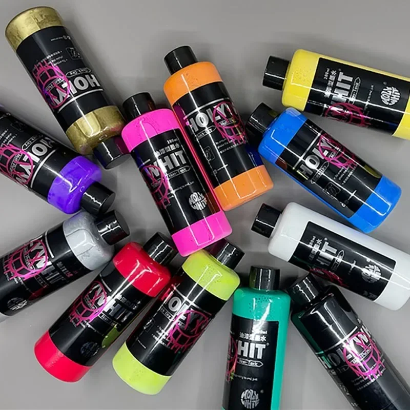 Caneta Graffiti Flow Tinta Colorida à Base de Óleo Impermeável Resistente à Luz Não Apagável Cobertura Forte Marcador Suporte de Tinta 200ml