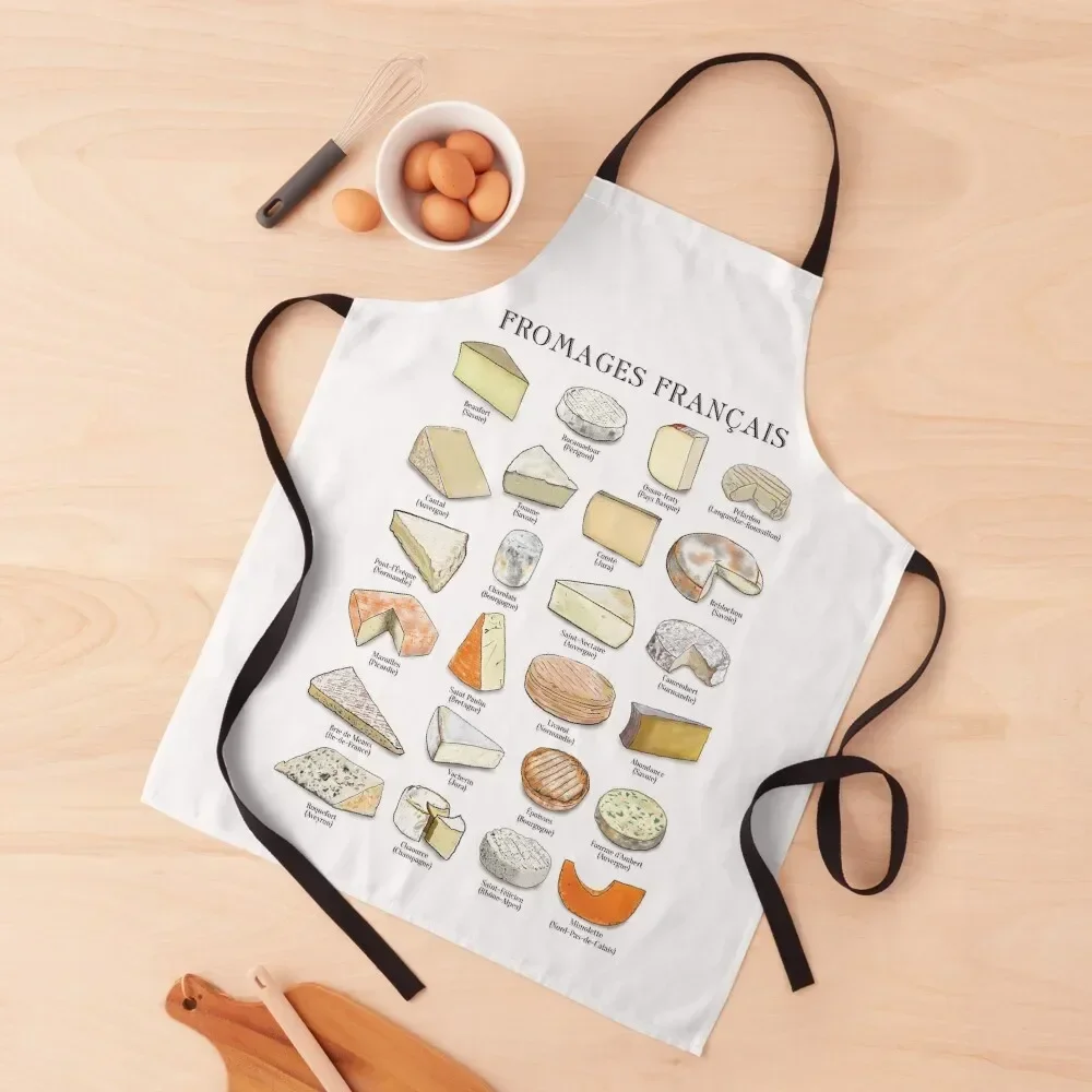 

French Cheese Chart Apron Kitchen Tools Accessories Men's Kitchen Apron