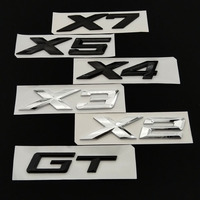 New 3D ABS Car Rear Trunk Logo X1 X2 X3 X4 X5 X6 X7 Emblem Badge Sticker For BMW U11 F39 G01 G45 F26 G02 G05 G06 G07 Accessories