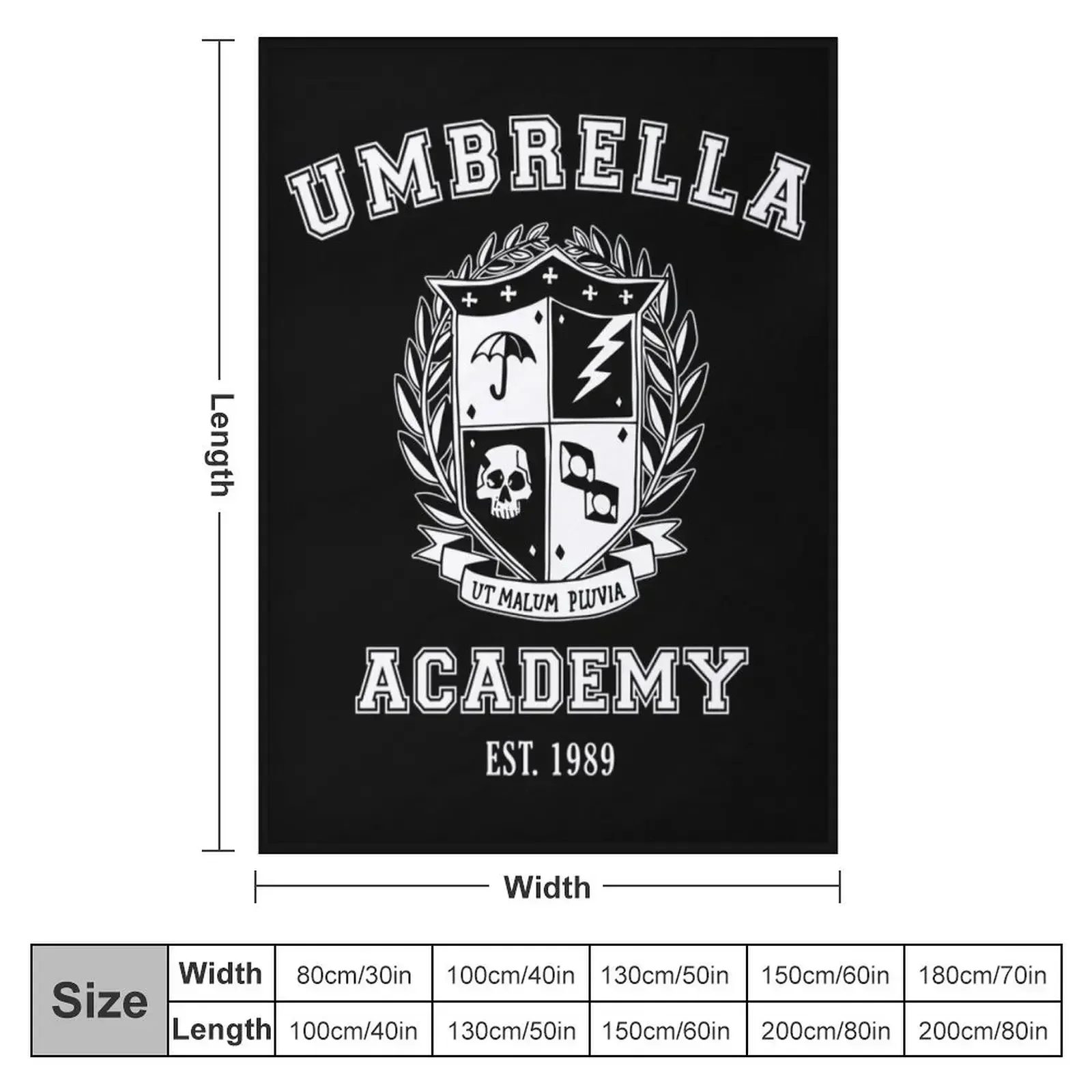 Umbrella Academy - School Varsity Throw Blanket couch cozy soft plush fuzzy picnic outdoor blanket