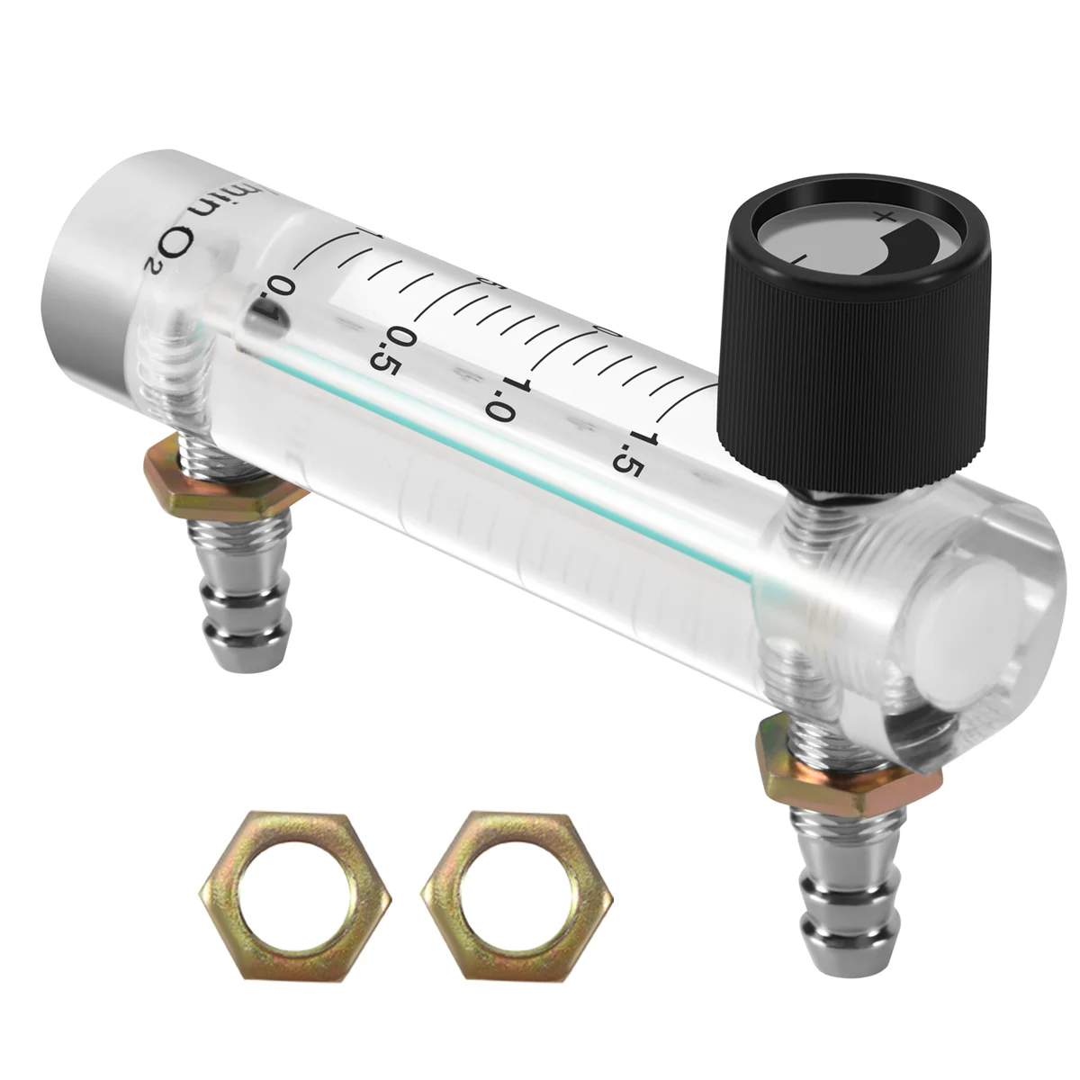 0.1-1.5LPM 1.5L Oxygen Flow Meter Flowmeter with Control Valve for Oxygen Air Gas